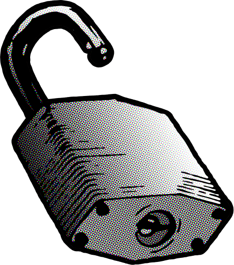 A padlock